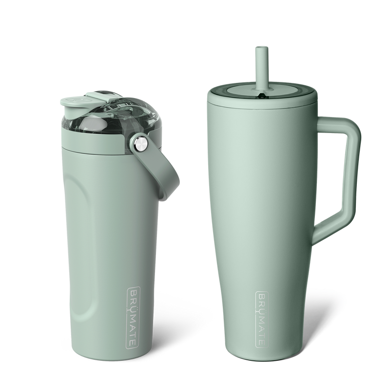 Shake + Glow Bundle | Sage | 40oz/25oz - All-Day Starter-Collection