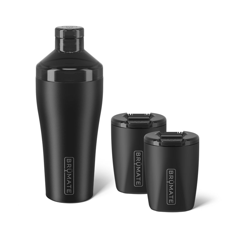 Cocktail Shaker + Rocks Bundle | Matte Black | 22/12oz - Roadtrip Starter-Choice