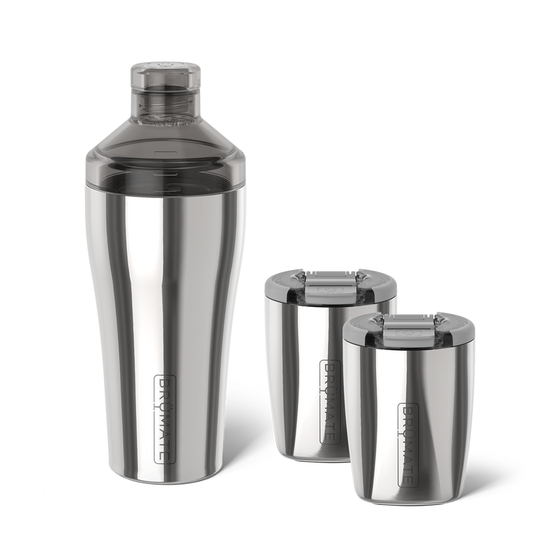 Cocktail Shaker + Rocks Bundle | Polished Stainless | 22/12oz - Casual Drink-Set
