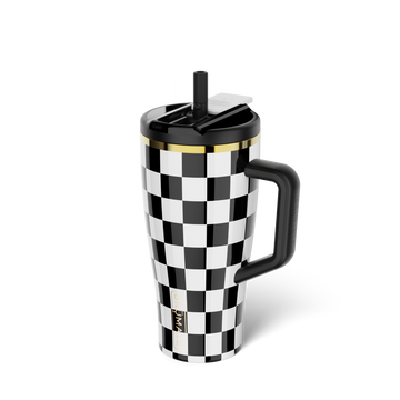Era Flip 30oz | Black & White Checker - Durable Tumbler