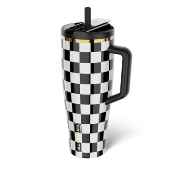 Era Flip 40oz | Black & White Checker - Relaxed Wine-Sip