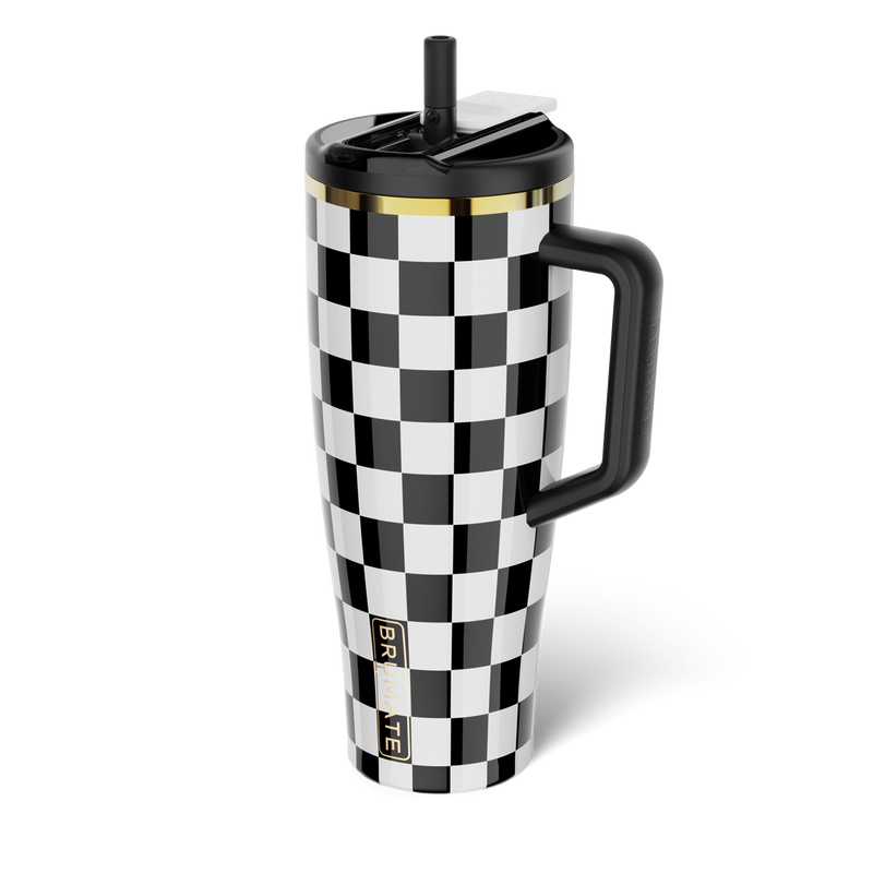 Era Flip 40oz | Black & White Checker - Relaxed Wine-Sip