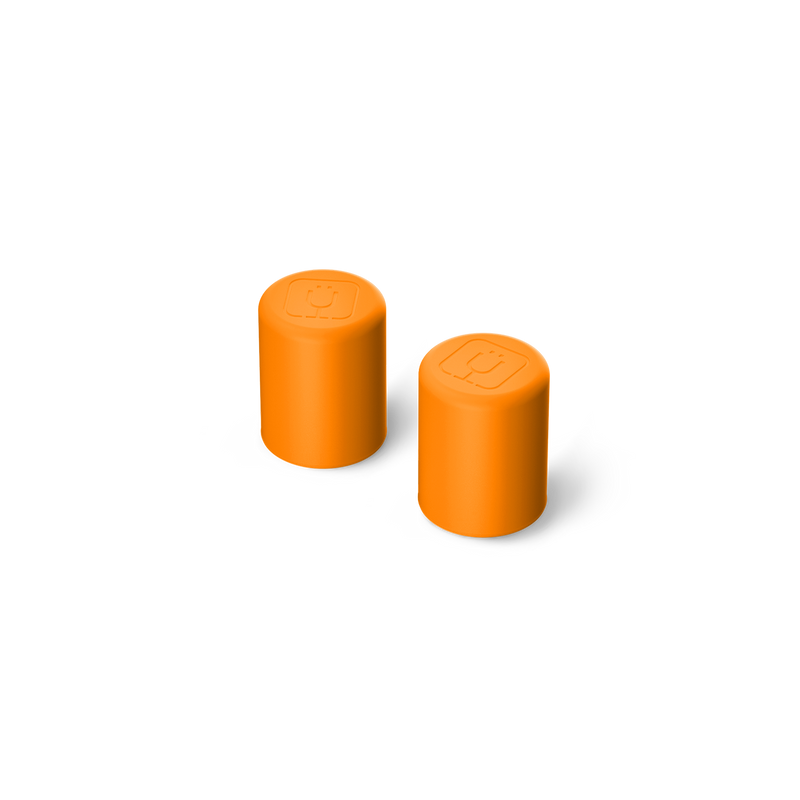 Magnetic Straw Cover | Clementine | 2-Pack - Grab-and-Go Carry