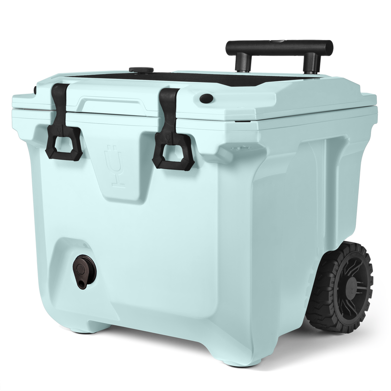 Br Tank 35-Quart Rolling Cooler | Blue Agave - Lightweight Ice-Ready