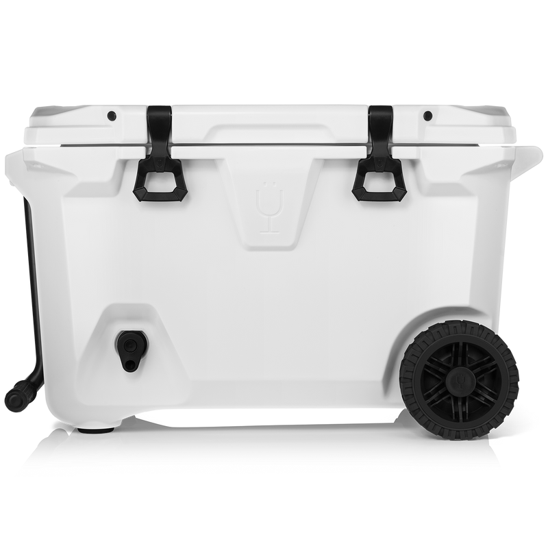 Br Tank 55-Quart Rolling Cooler | Ice White - Clean Tailgate