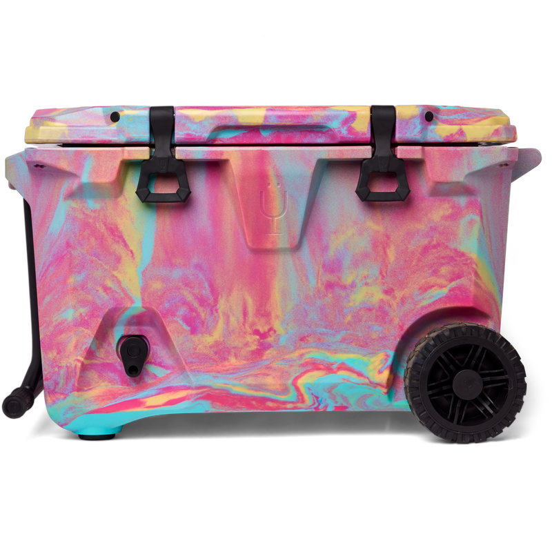 Br Tank 55-Quart Rolling Cooler | Rainbow Swirl - Essential Travel